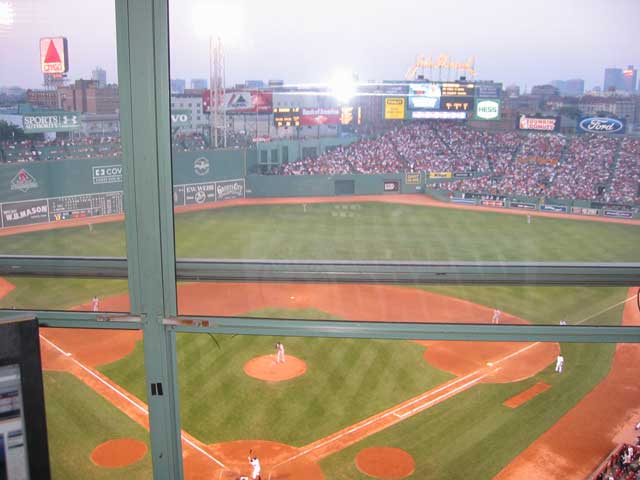Fenway Park view from box