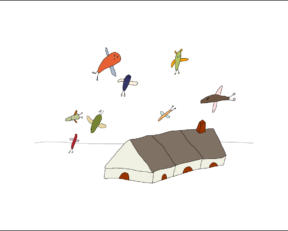 Barn and Birds
