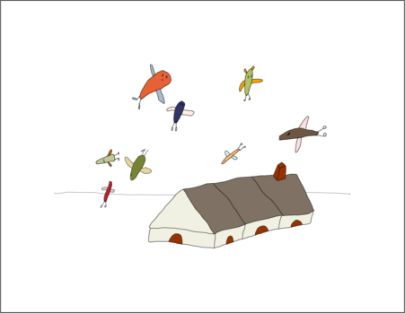 Barn and Birds